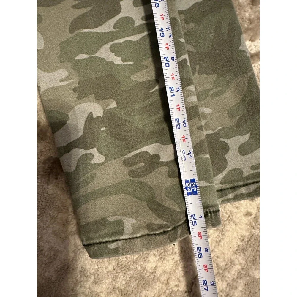 Justice Girls Green Camouflage Pull On Jegging Pants Size 14 With Pockets C4